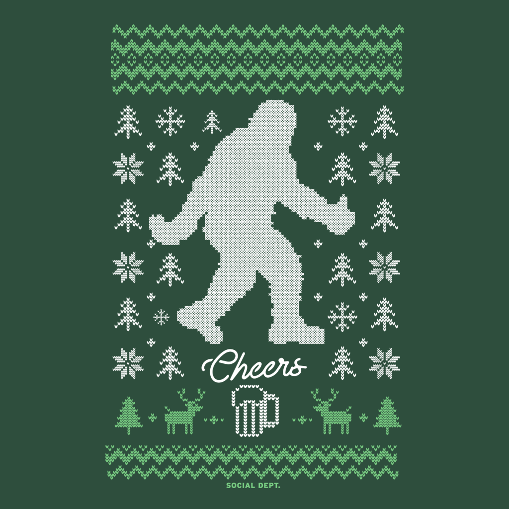 Bigfoot Ugly Sweater Holiday Tee | Fans of Bigfoot | The Social Dept.