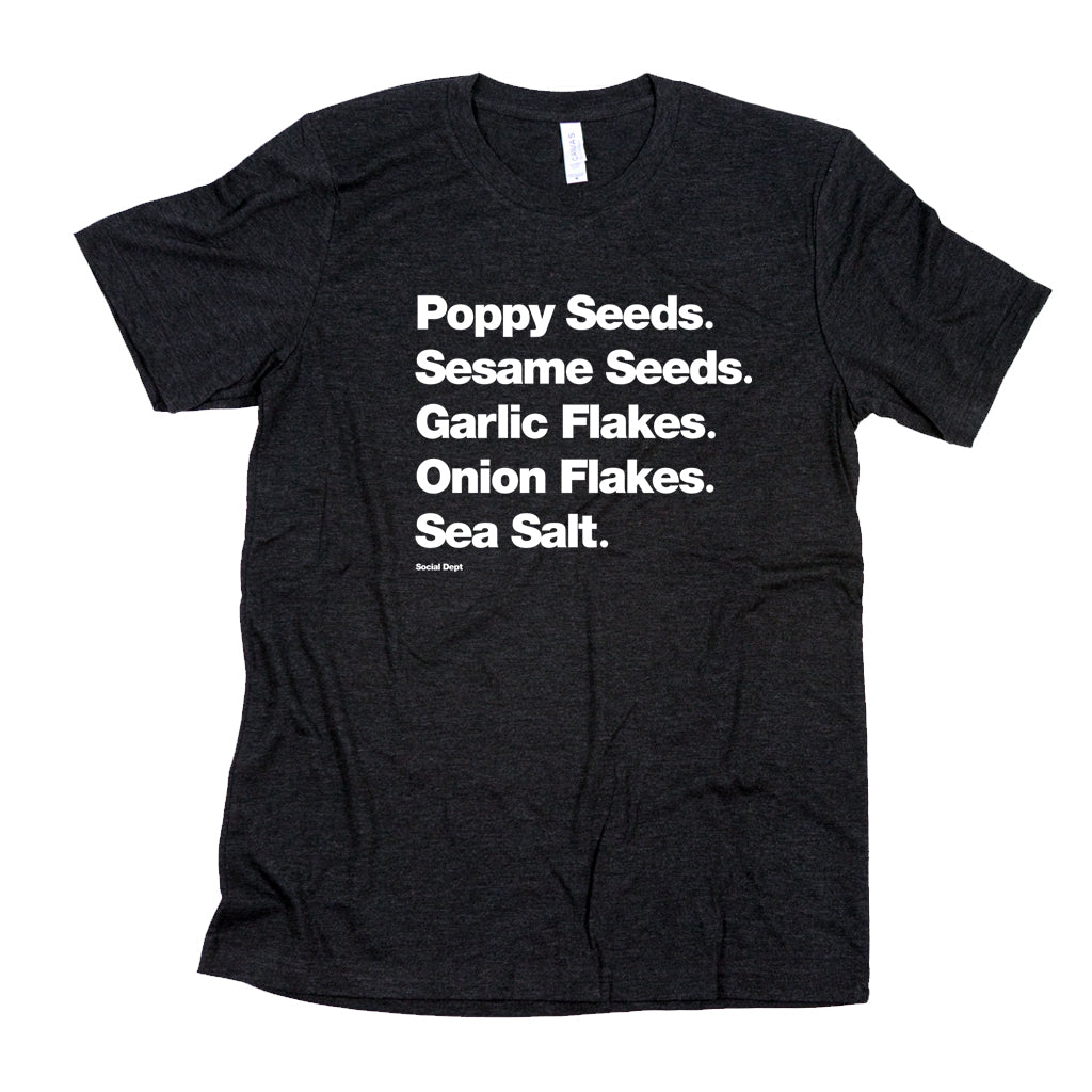 Everything Bagel Tshirt Apparel for Bagel Lovers The Social Dept