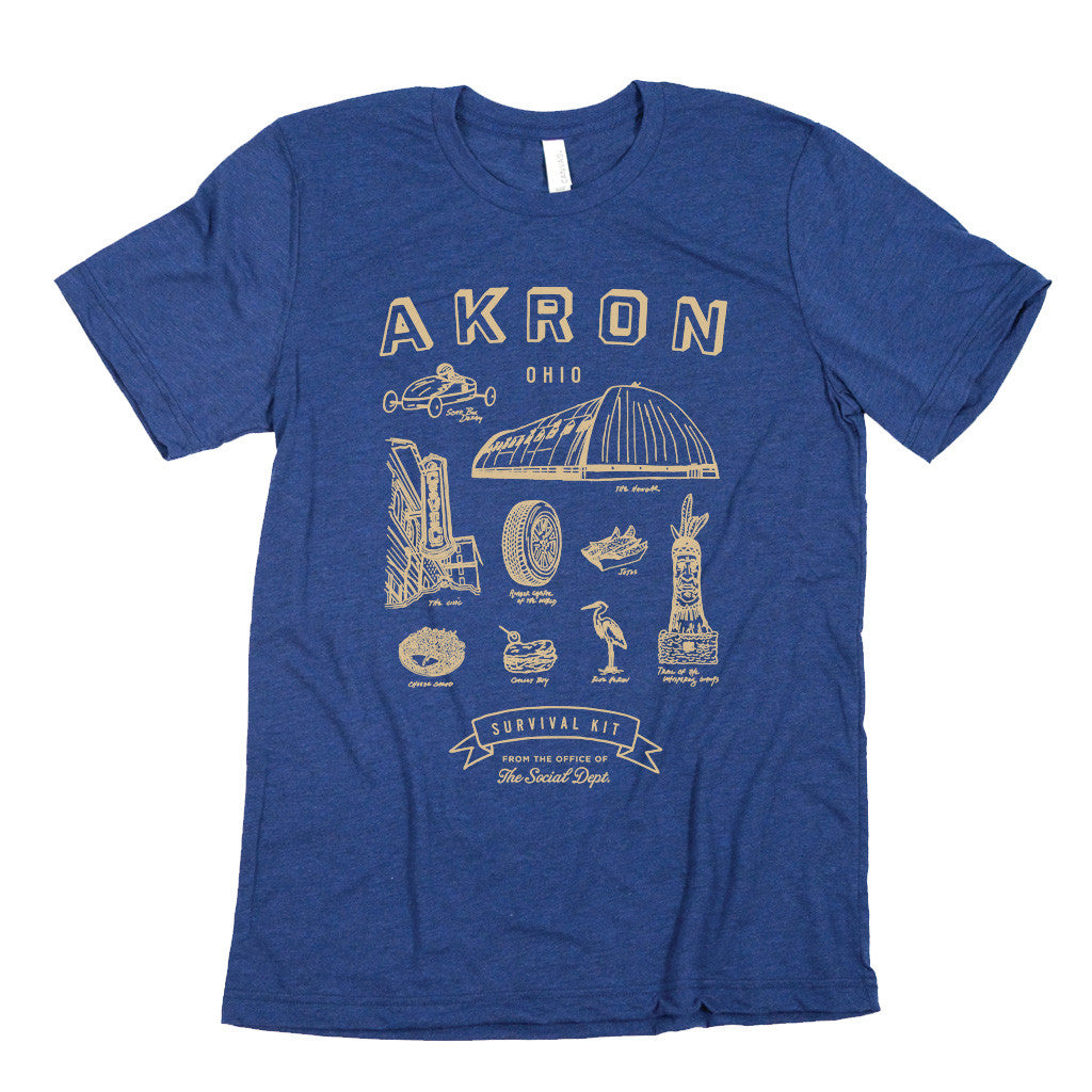 AKRON, OHIO Survival Kit T-shirt | Apparel for Akronites | The Social Dept. 