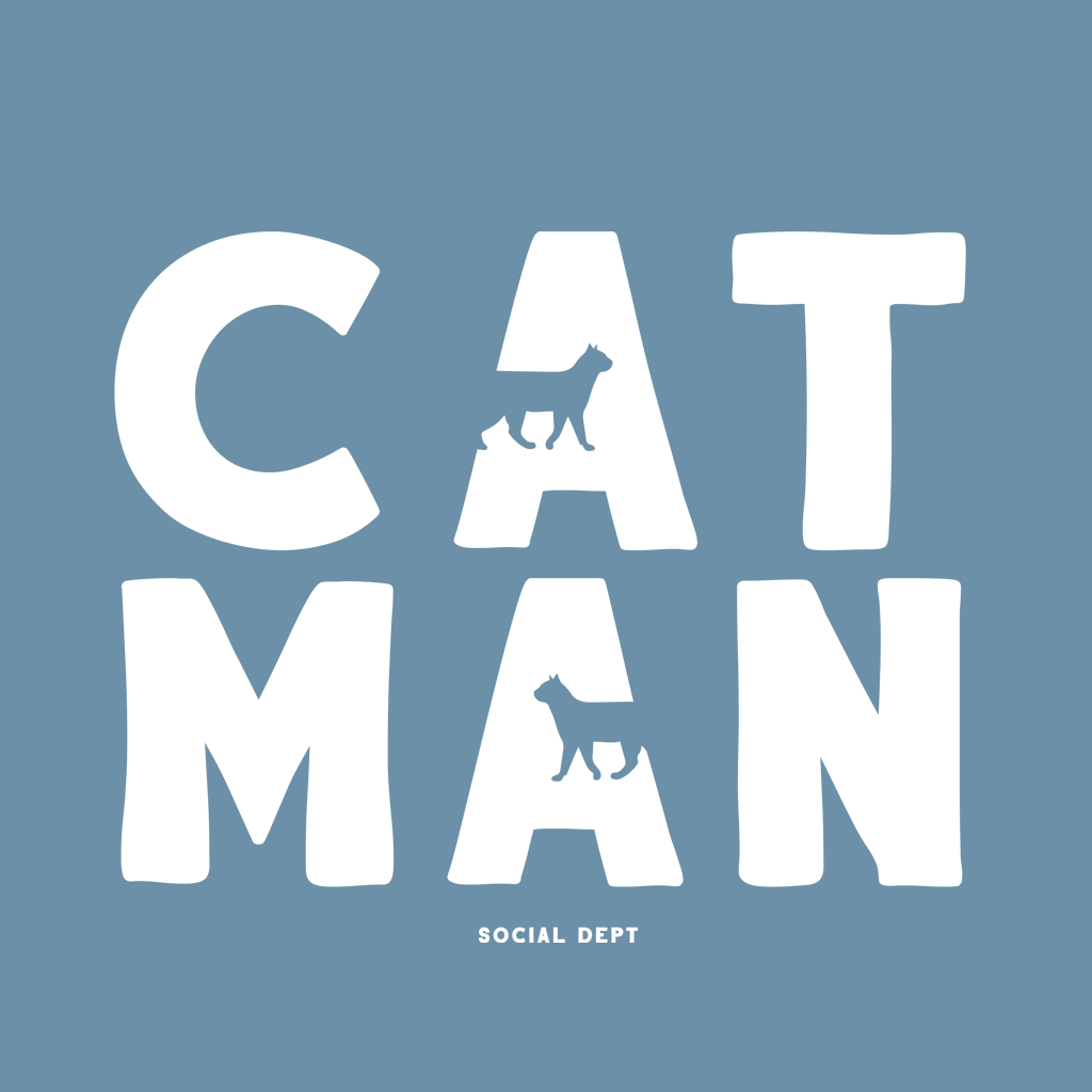 Cat Man Graphic Tee | handprinted Cat Lovers Tee | The Social Dept.