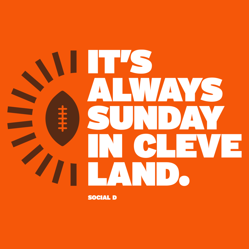 It's Always Sunday in Cleveland | Football Tee | The Social Dept.