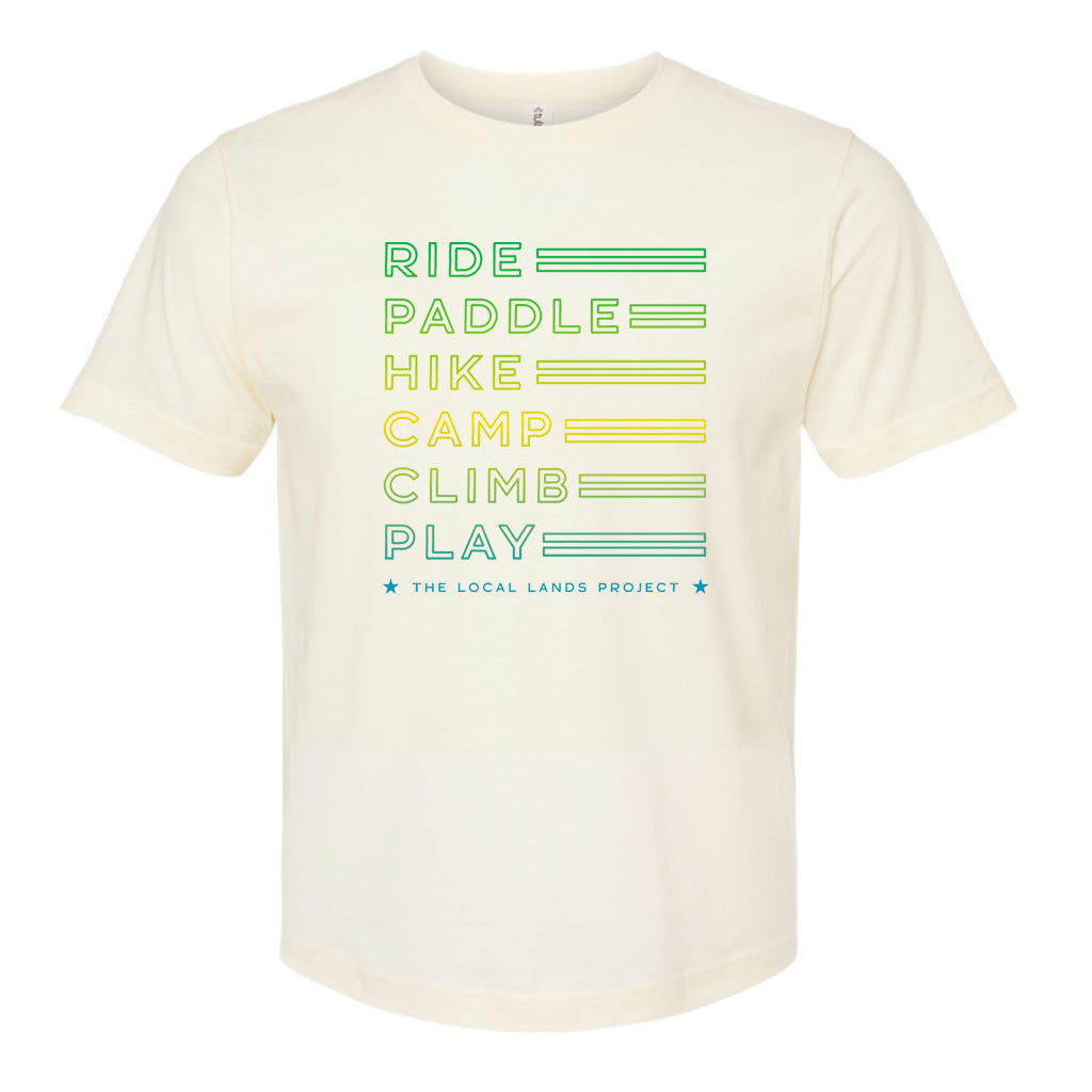 Ride, Paddle, Hike, Camp, Climb | Get Outside Tee | The Social Dept.