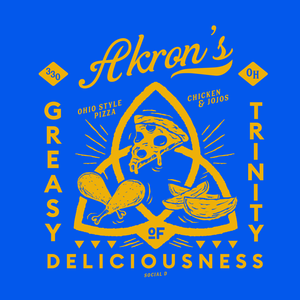 Akron Greasy Trinity of Deliciousness T-shirt | Apparel for Akronites | The Social Dept. 
