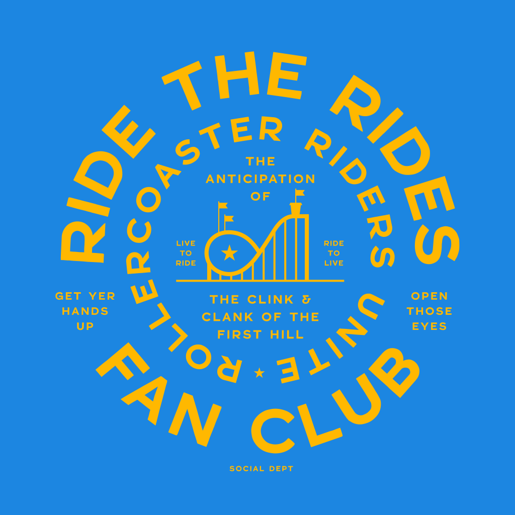 Rollercoaster Riders Club T-shirt | Apparel for Rollercoaster Enthusiasts | The Social Dept.
