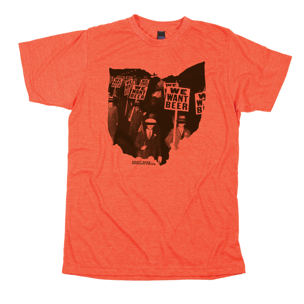 Ohio, We Want The Beer! | Orange & Brown T | Apparel for Craft Beer Drinkers | The Social Dept.