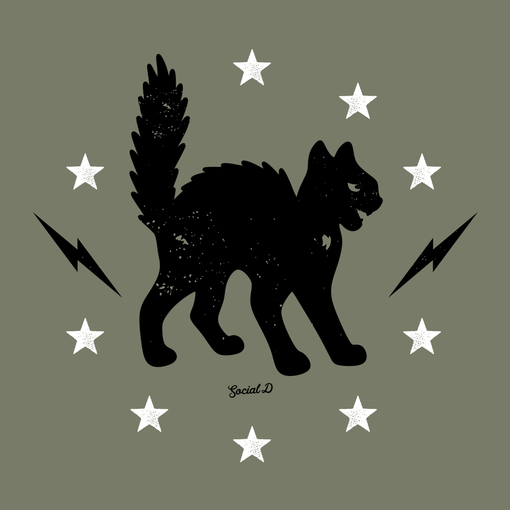 Black Cat Graphic T-shirt | Apparel by The Social Dept.