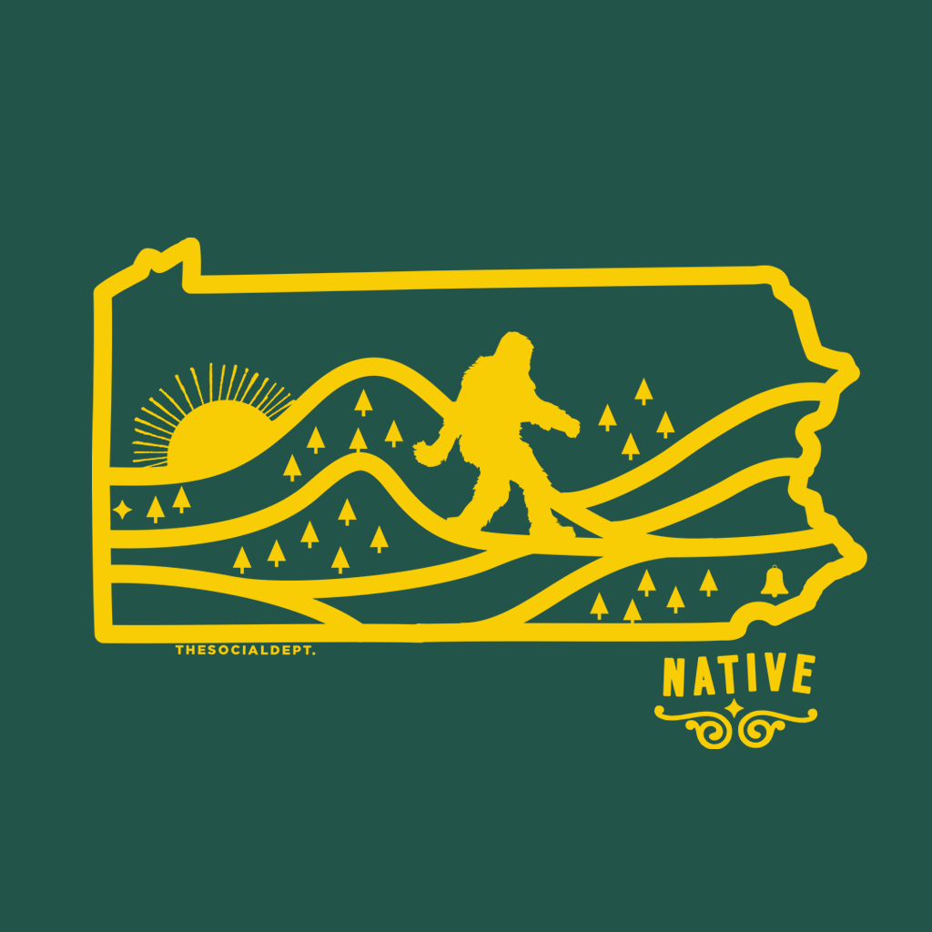 Pennsylvania Bigfoot Native | Supersoft graphic tee | The Social Dept.