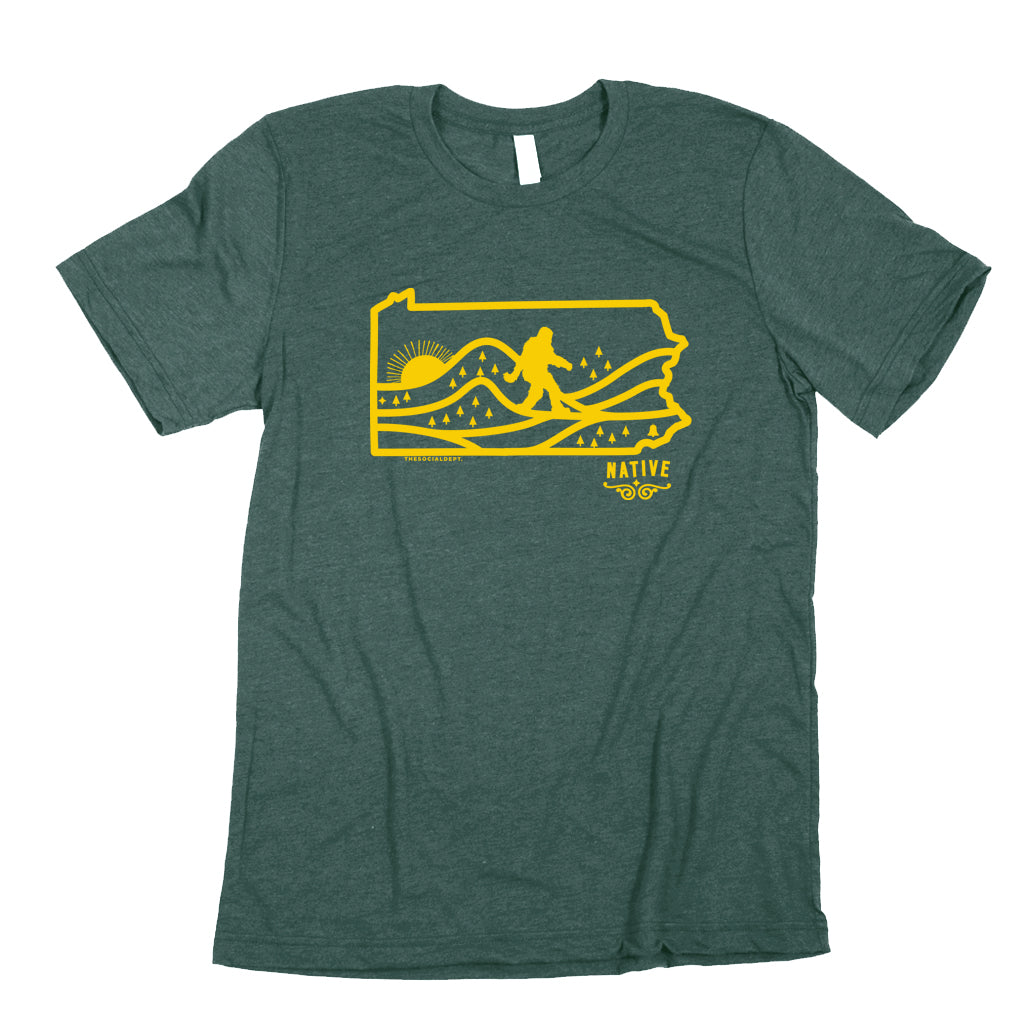 Pennsylvania Bigfoot Native | Supersoft graphic tee | The Social Dept.